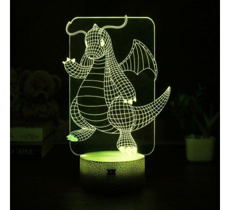 Beling 3D lampa, Dragonite, 7 farebná L7