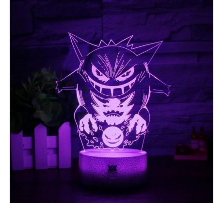 Beling 3D lampa, Gengar , 7 farebná S485