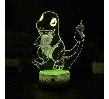 Beling 3D lampa,Charmander, 7 farebná S476