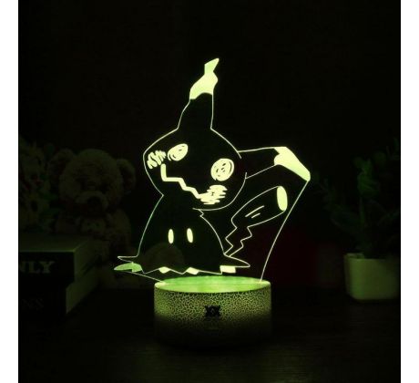 Beling 3D lampa, Mimikyu, 7 farebná 9VE