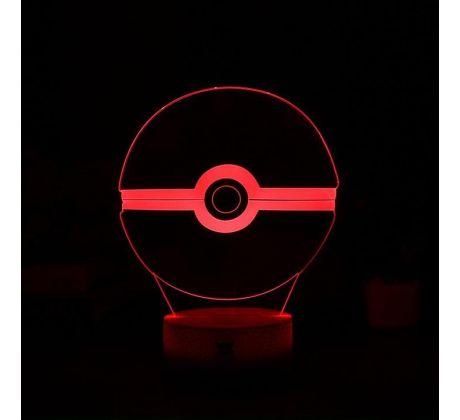 Beling 3D lampa,Pokebal , 7 farebná S482