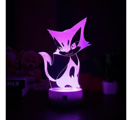 Beling 3D lampa, Purrloin, 7 farebná 9VFFW