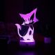 Beling 3D lampa, Purrloin, 7 farebná 9VFFW