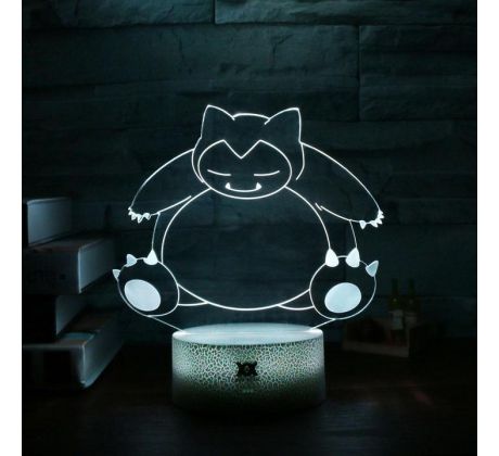 Beling 3D lampa,Snorlax , 7 farebná S483