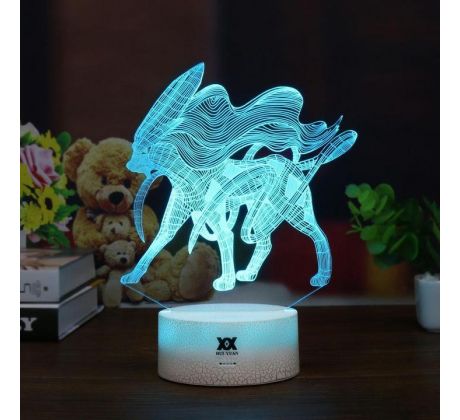 Beling 3D lampa,Suicune, 7 farebná, 3CVF6DC