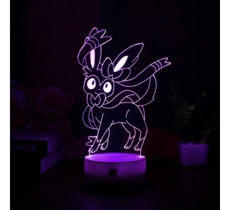 Beling 3D lampa,Sylveon, 7 farebná, LO5