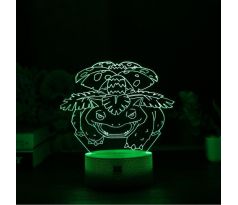 Beling 3D lampa, Venusaur, 7 farebná, 3CVF6FS