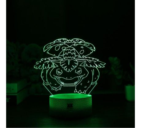 Beling 3D lampa, Venusaur, 7 farebná, 3CVF6FS