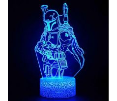 Beling 3D lampa,MANDALORIAN,7 farebná KGF5