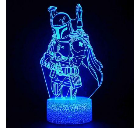 Beling 3D lampa,MANDALORIAN,7 farebná KGF5