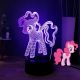 Beling 3D lampa My little pony, 7 Farebná QSX8F