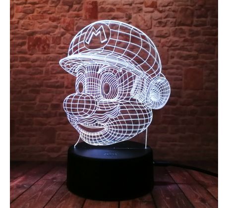 Beling 3D lampa, Super Mário, 7 farebná S98