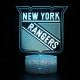 Beling 3D lampa, 3D lampa New York Rangers , 7 farebná S2JD0354F