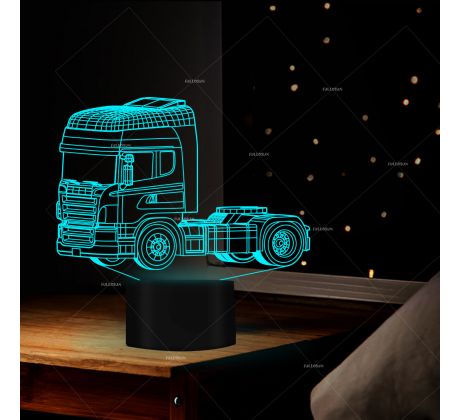 Beling 3D lampa, Scania , 7 farebná K11