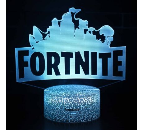 Beling 3D lampa, Fortnite logo, 7 farebná L341D