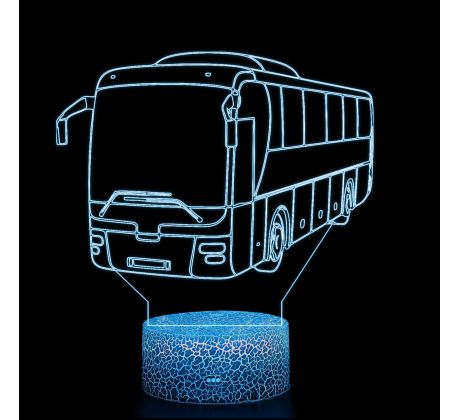 Beling 3D lampa, Autobus, 7 farebná K122