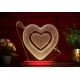 Beling 3D lampa, dve prepichnuté srdcia Valentínka, 7 farebná GV3