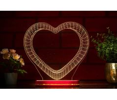 Beling 3D lampa, veľké Valentínske srdce, 7 farebná GV5