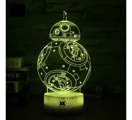 Beling 3D lampa, BB-8, 7 farebná S418