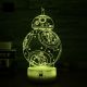 Beling 3D lampa, BB-8, 7 farebná S418