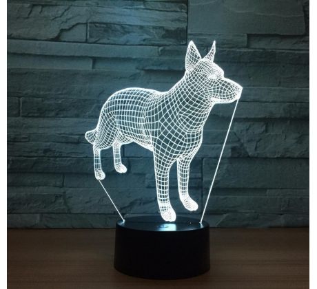 Beling 3D lampa, Nemecký ovčiak, 7 farebná S42QA875STA