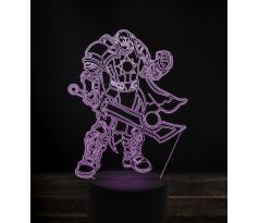 Beling 3D lampa, anduin lothar, 7 Farebná V1LT