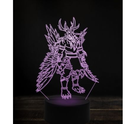 Beling 3D lampa, malfurion stormrage, 7 Farebná V1LM