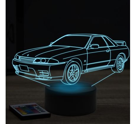 Beling 3D lampa,nissan GTR R32, 7 farebná Y11