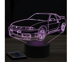 Beling 3D lampa,nissan GTR R33, 7 farebná Y112