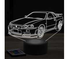 Beling 3D lampa,nissan GTR R34, 7 farebná Y113