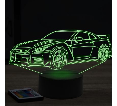 Beling 3D lampa,nissan GTR R35, 7 farebná Y114