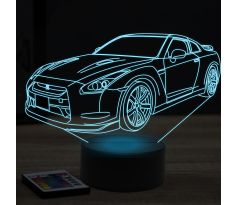 Beling 3D lampa,nissan GTR R35 model 2, 7 farebná Y115