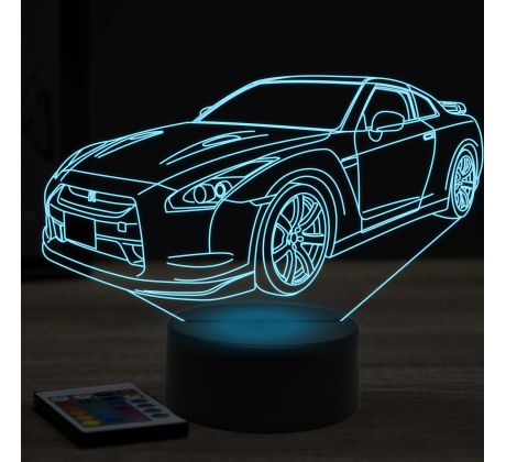 Beling 3D lampa,nissan GTR R35 model 2, 7 farebná Y115