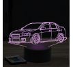 Beling 3D lampa, mitsubishi EVO X, 7 farebná Y25