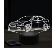 Beling 3D lampa, mitsubishi EVO X, 7 farebná Y25