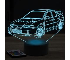 Beling 3D lampa, mitsubishi EVO6 ,7 farebná Y28