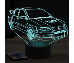 Beling 3D lampa, mitsubishi EVO7 ,7 farebná Y29