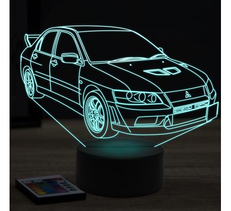 Beling 3D lampa, mitsubishi EVO7 ,7 farebná Y29