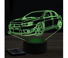 Beling 3D lampa, mitsubishi evolution,7 farebná Y30