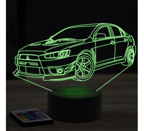 Beling 3D lampa, mitsubishi evolution,7 farebná Y30