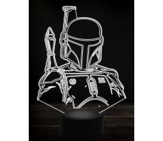 Beling 3D lampa, boba fett, 7 farebná WD1