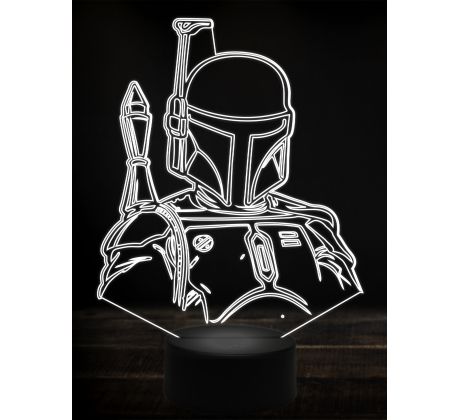 Beling 3D lampa, boba fett, 7 farebná WD1