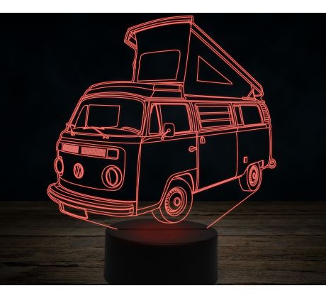 Beling 3D lampa,Volkswagen caravan westfalia ,7 farebná VW7