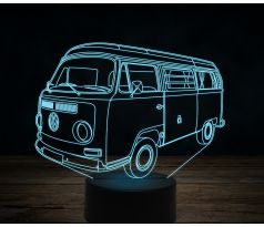 Beling 3D lampa,Early westy 1969 Type 2 Bay Camper Van,7 farebná VW9