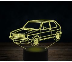 Beling 3D lampa, volkswagen golf mk1 gti, 7 farebná VW12