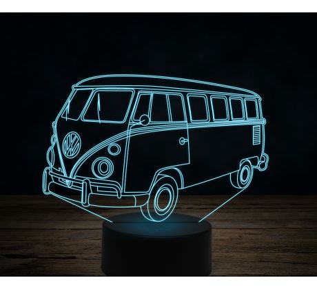 Beling 3D lampa, VOLKSWAGEN T2A KOMBI 1969, 7 farebná VW22