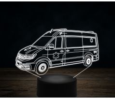 Beling 3D lampa,Volkswagen ambulance, 7 farebná VW32
