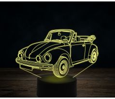 Beling 3D lampa, Volkswagen kever cabrio, 7 farebná VW43