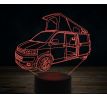 Beling 3D lampa,Volkswagen transporter T5 campervan, 7 farebná VW47
