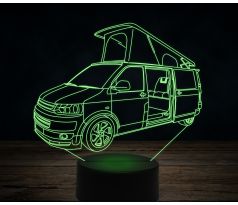 Beling 3D lampa,Volkswagen transporter T5 campervan, 7 farebná VW47